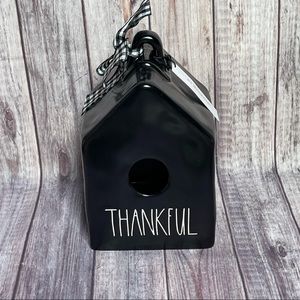 Rae Dunn THANKFUL Black Birdhouse NWT